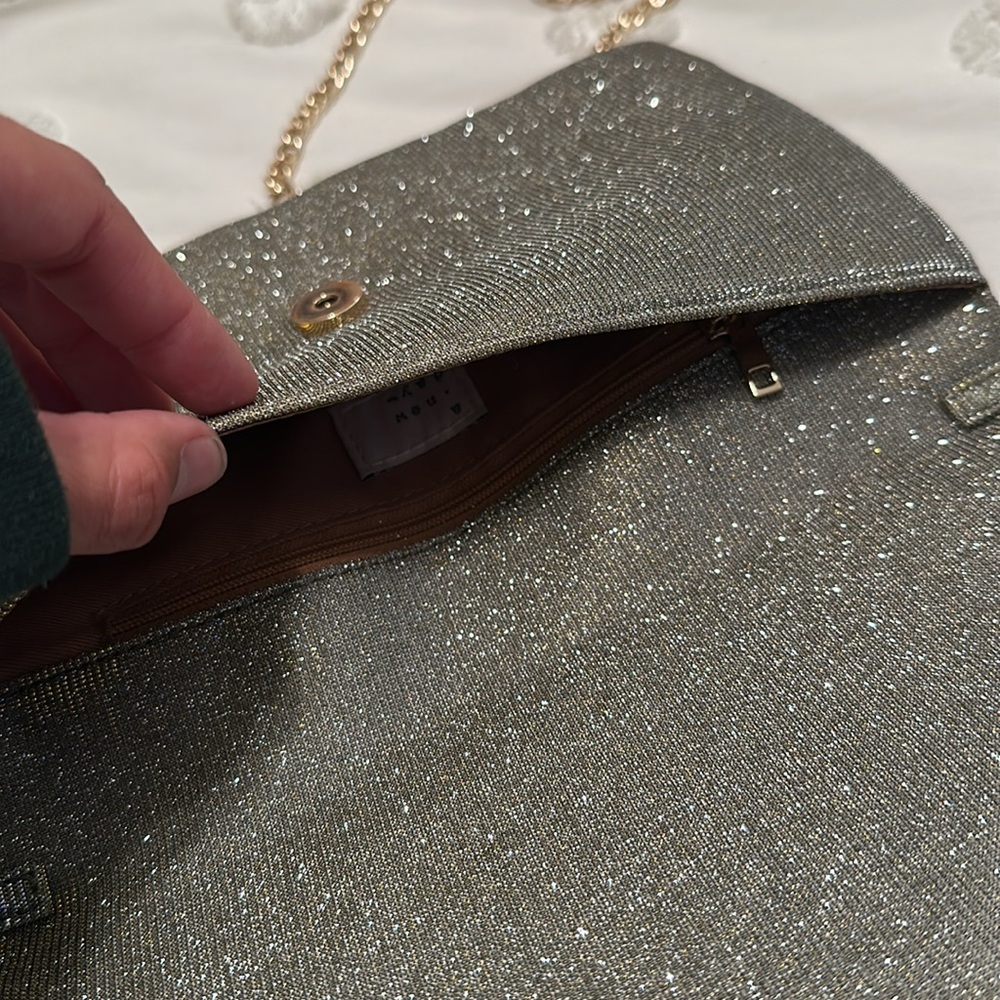 A new day Gold & Silver Shimmer Clutch Crossbody - Picture 4 of 4